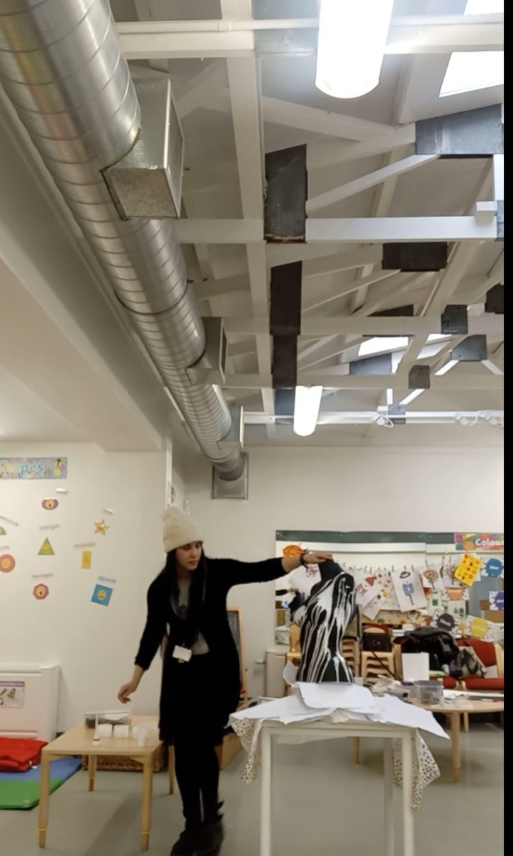 Assisting another artist.